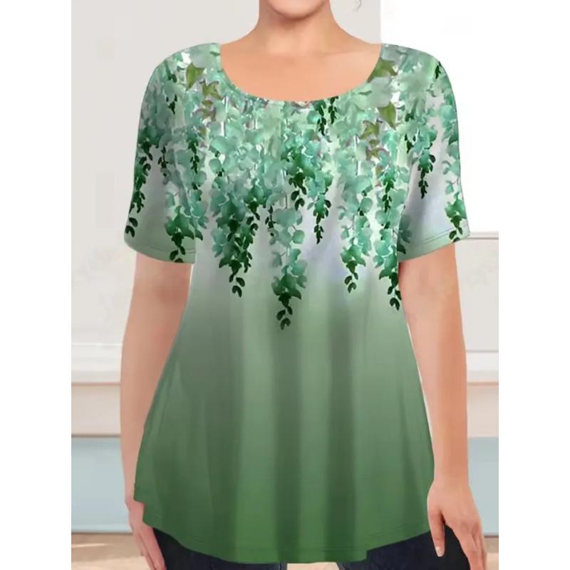 3D Printed Summer Women's T-Shirt Breathable Versatile Fashion Trend Daily Wear Tops Comfortable Polyester Tees