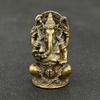 1 Pezzo Statua Ganesha in Ottone Vintage Tascabile India Thailandia Dio Elefante Scultura Ornamento Decorativo per Casa Ufficio Scrivania Regalo