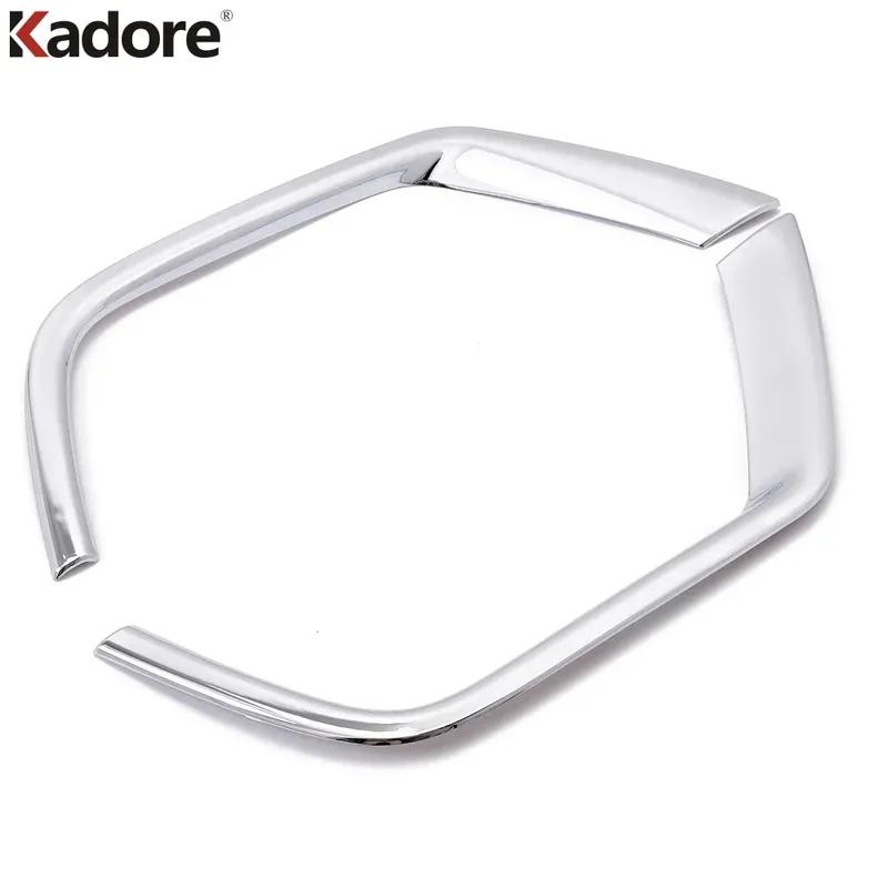 For Jeep Compass 2017 2018    Chrome Front Fog Light Lamp Cover Trim Foglight Eyebrow Eyelid Trims Car Accessories