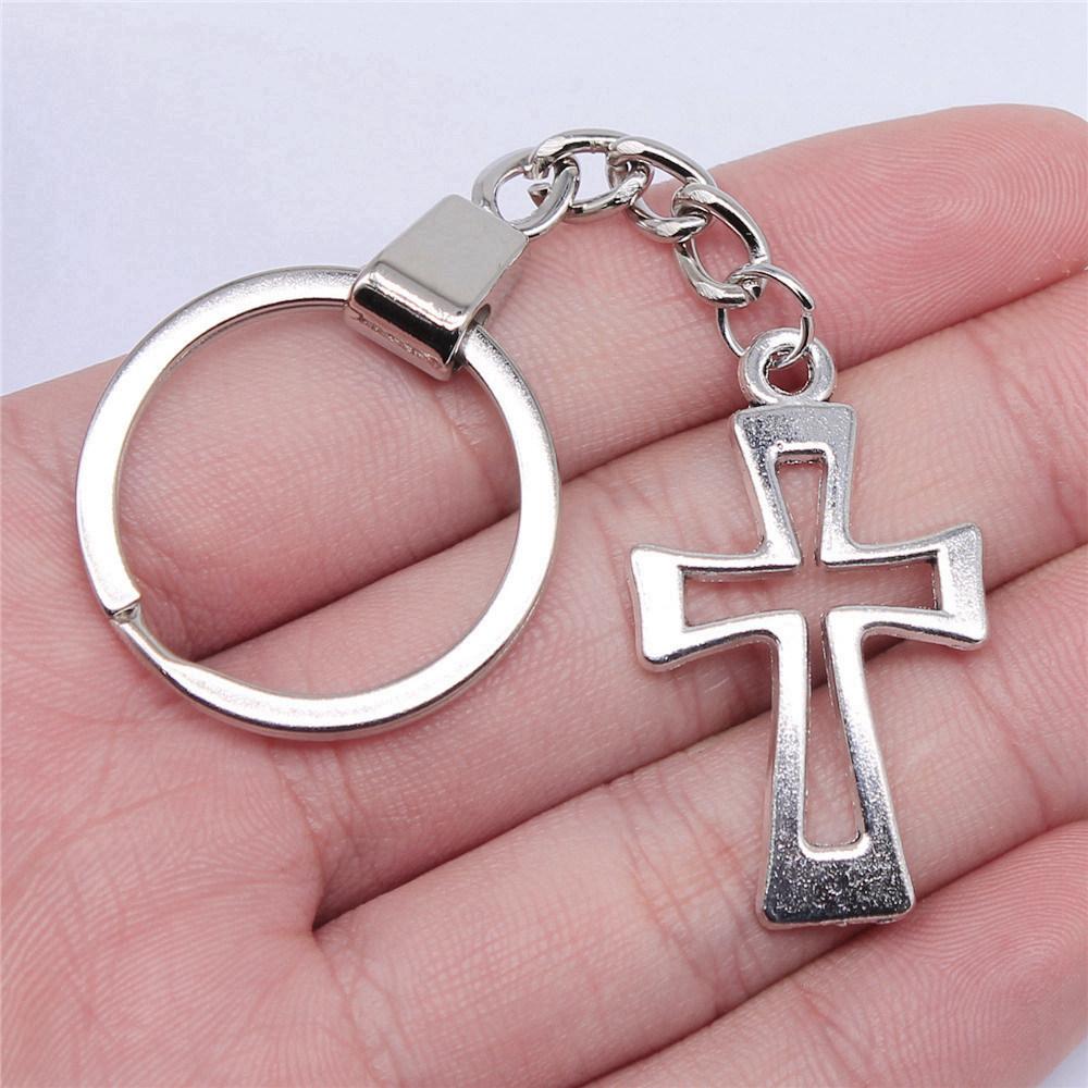 30mm Keychains Bat Cross Skull Vintage Jewelry Supplies QY006