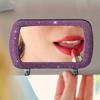 Diamond Crystal Car Visor Decoration Mirror Auto Women Makeup Mirror Sunshade Rear View Cosmetic Mirror Bling Car Accessories