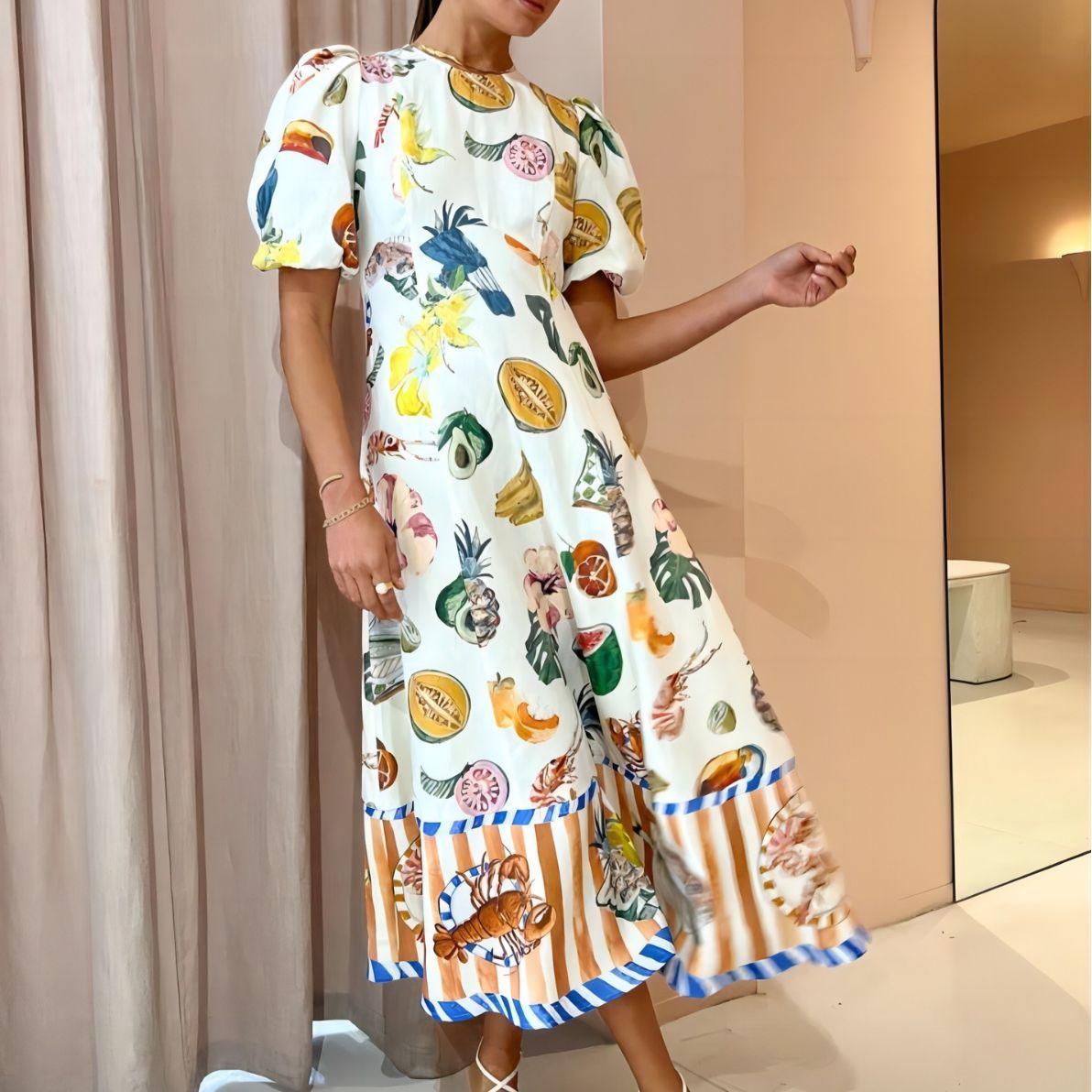 

QICED Личность Мода Граффити Принт Облегающее Платье Женщина XXL белый