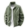 Mens Lightweight Stand Collar Jacket Casual Windproof Nylon Outerwear Daily Wear
