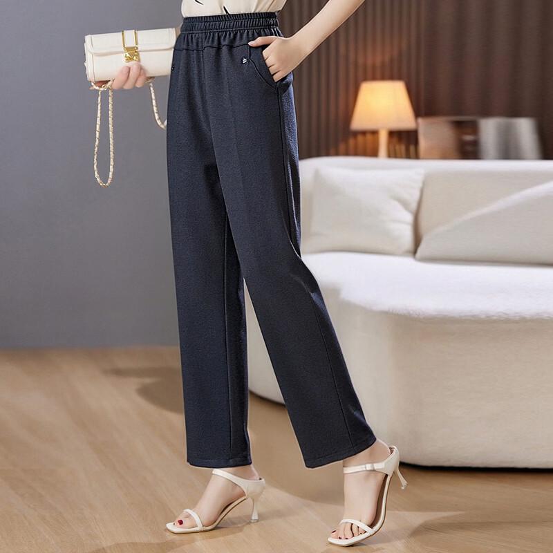 Pastel Women s Elastic Waist Casual Long Pants 2XL