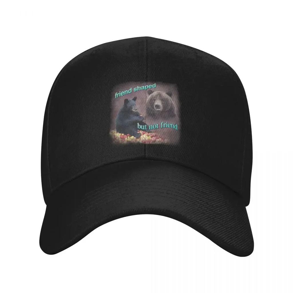 Casquette de baseball unisexe de luxe, style streetwear mignon, avec un ours en forme d'ami mais pas d'ami.