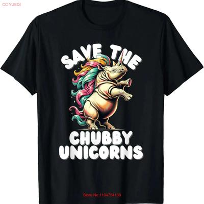 Save the Chubby Unicorn Rhino Colorful Funny Design T Shirt Vintage Washed Soft Stylish Comfortable Top For Everyday Wear