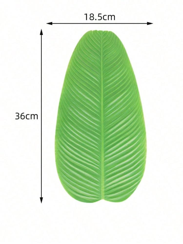 10 Pcs Leaf Placemats Banana Leaves Artificial Banana Leaves for Hawaiian Party Jungle Aventure Theme Party Decor Table Runner Centerpieces Placemat