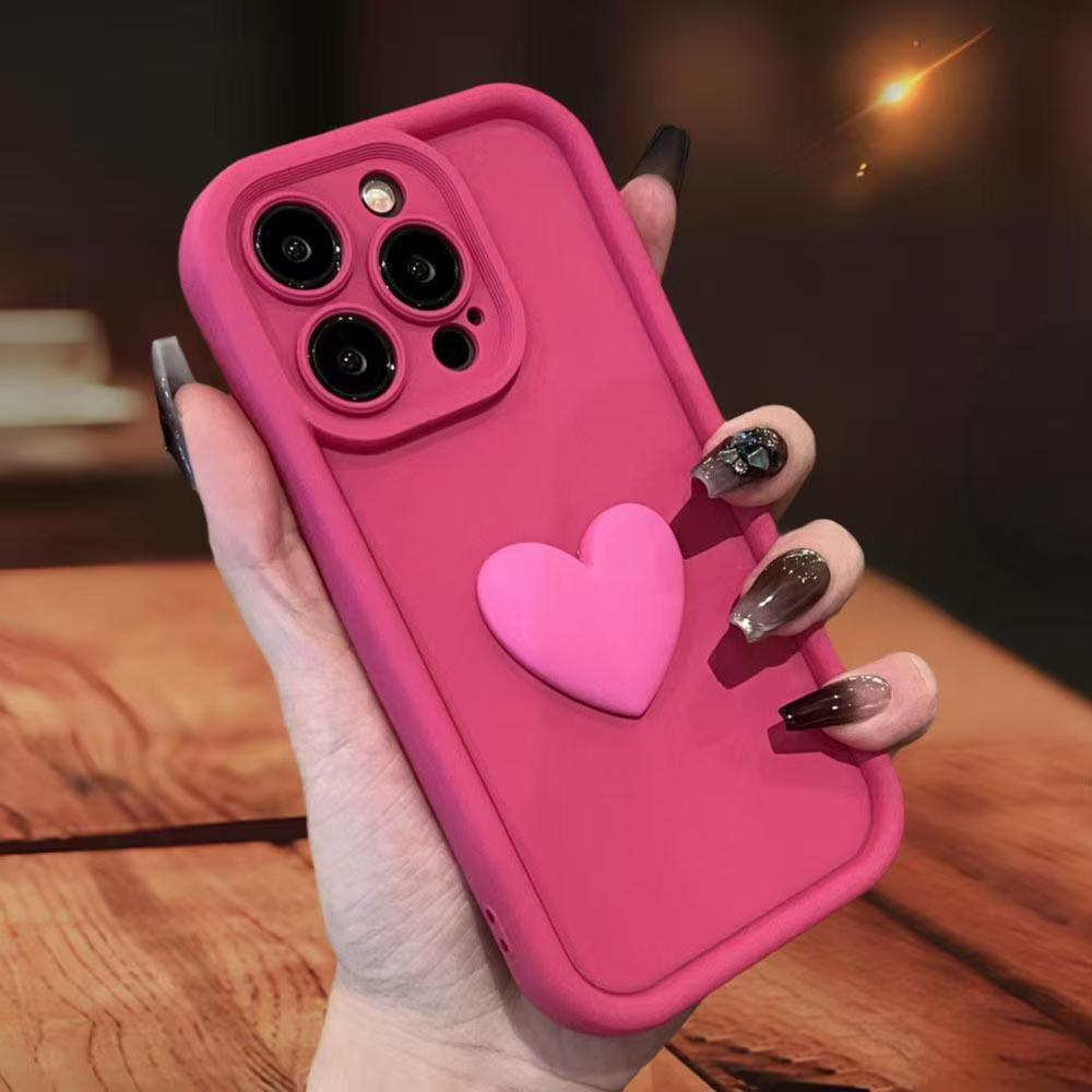 New Wine Red Love Liquid Silicon Case for Iphone 16 15 14 13 12 11 Pro Max Plus X Xs Xr Camera Protection Soft Back Cover Coffee