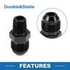 A ABSOPRO Female Flare Reducer Hose Fitting Adapter TF AN6 1/8 NPT Fuel Line Connector Aluminum Black