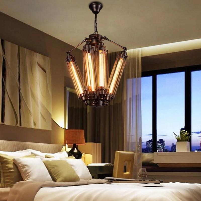 Industrial Metal Steampunk Pendant Hanging Lamp Black Retro Chandelier Light