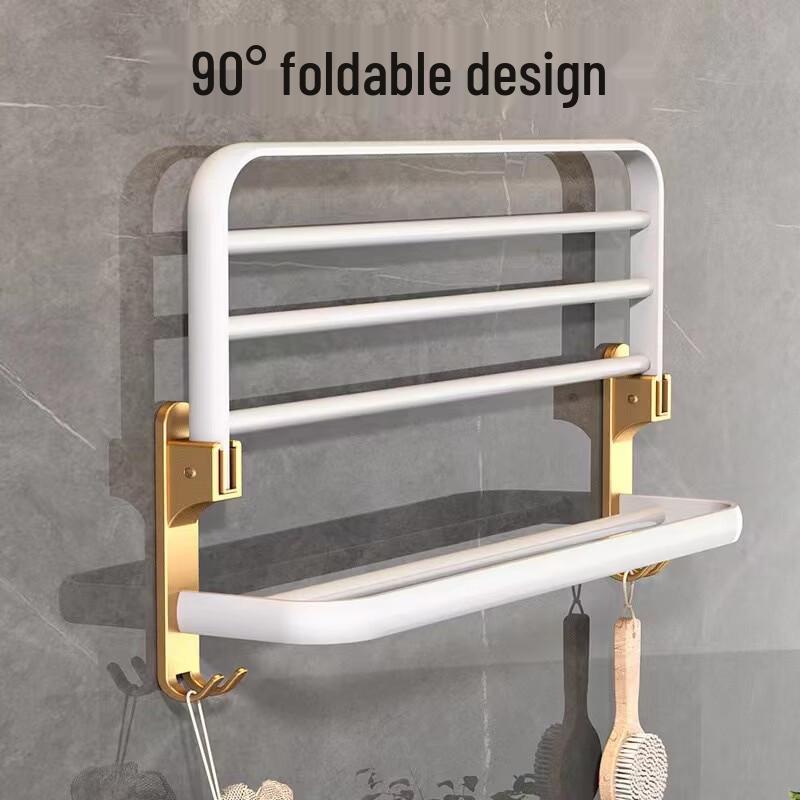 

Space Aluminum Bathroom Storage Towel Rack