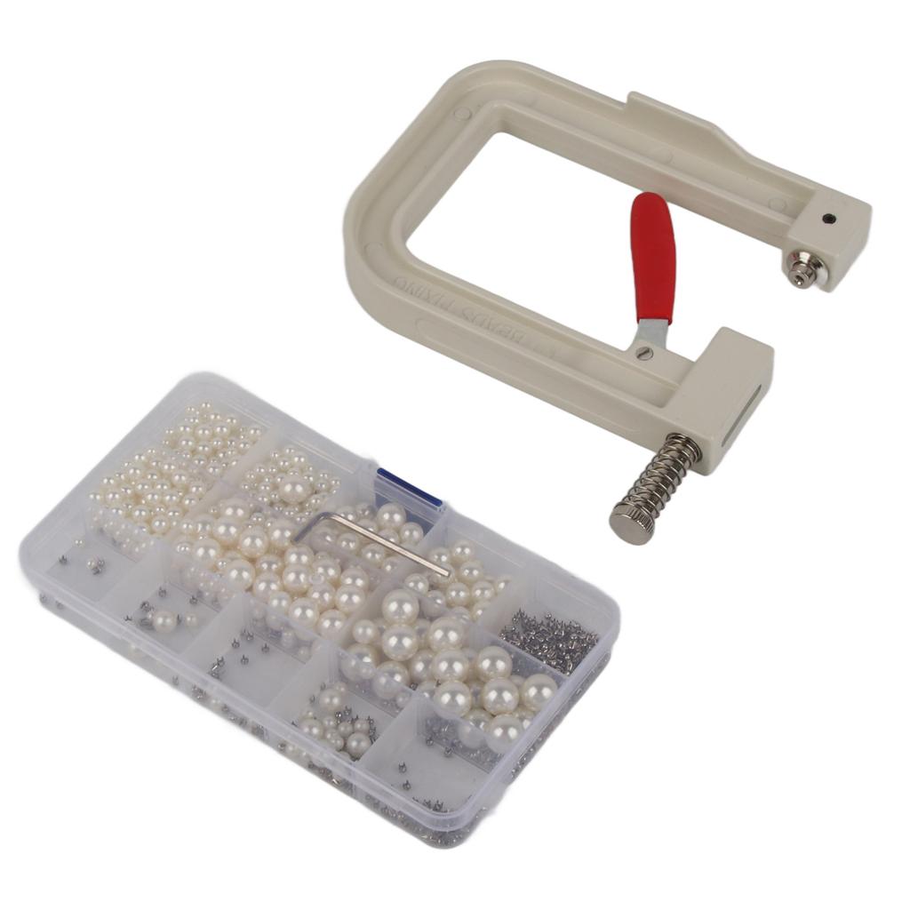 Pearl Setting Machine Kit with Hand Press Machine Pearls Accurate Positioning Manual Pearl Setting Machine for DIY
