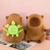 Capibara doll back turtle bag capybara doll throw pillow snot capybara plush toy