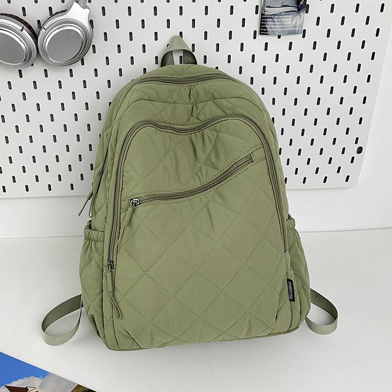 Schoolbag New Diamond Embroidered Thread Backpack Daily Commute Travel Fashion Leisure Large Capacity Nylon Messenger Backpack