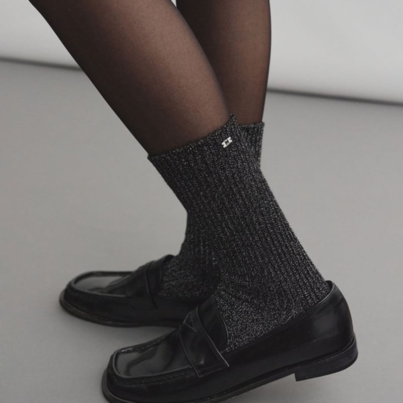 

MONGDOL [3color] Glitter Ankle Socks MDAC035 GRAY_F