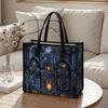 Gothic Window Pattern Tote Bag Fashion Aesthetic Daily Carry Handbag Unique Trendy Ladies Shoulder Bag