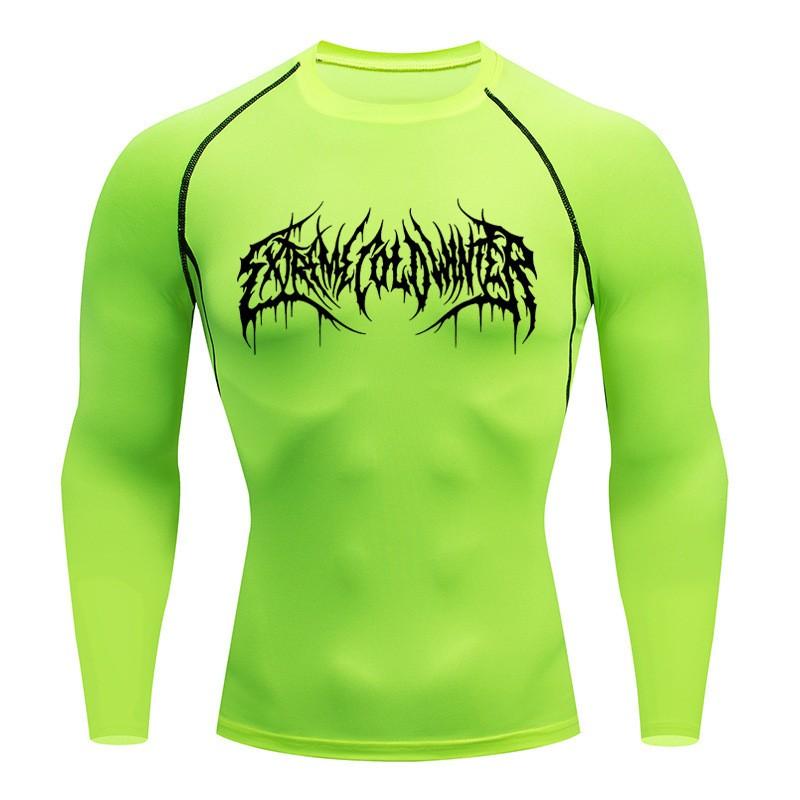 Printed Men's Tight T-Shirt Running Compression Compression T Shirt Gym Fitness Jogging Short Sleeve Male Casual Shirt Tops