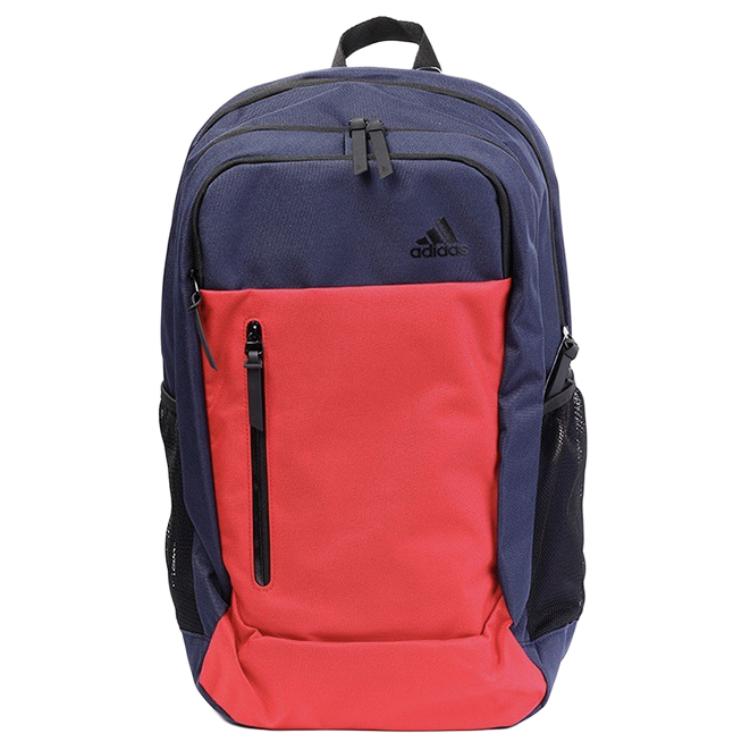 Adidas Logo Polyester Backpack Unisex Backpacks Blue Red AZ6752 Blue & Red