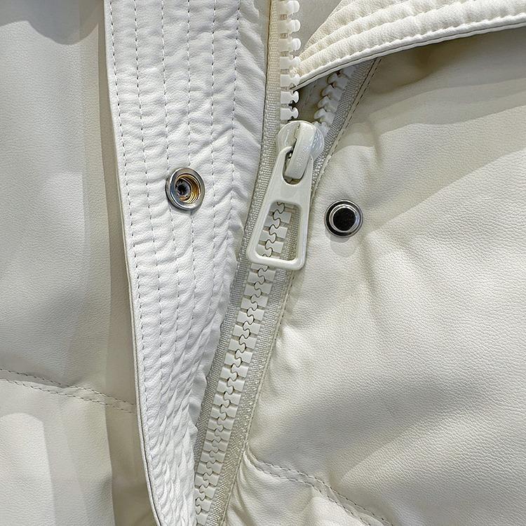 Winter Jacket PU Leather Down Cotton Jacket Women's Short Jacket