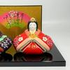 Yakushigama Dolls for the Girls' Festival, Kinsai Imperial Prince and Princess Seated Doll (Hanamai, Small) 2413