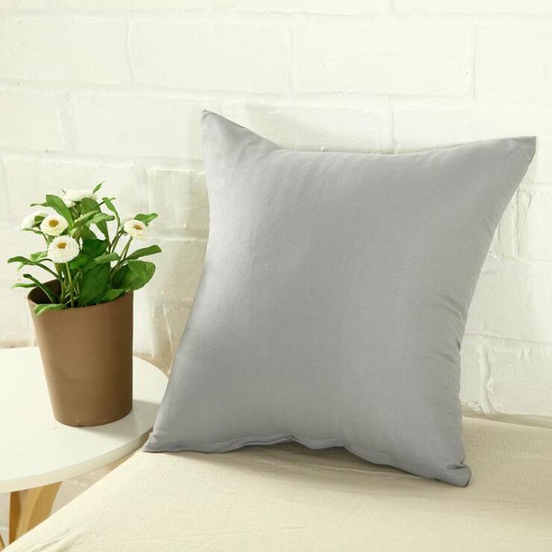 

40 * 40cm Pillowcase 2025 New Solid Color Sofa Cushion Back Pillowcase Family Living Room Cushion Lumbar Cushion Cover Household 40x40cm сірий колір