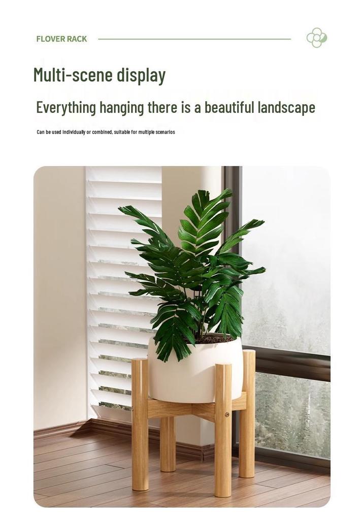 Cross-Shaped Plant Stand: Floor-standing Flower Shelf for Balcony or Living Room