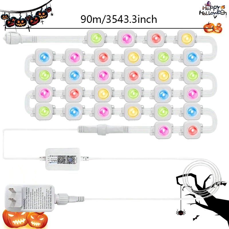 LED Permanent Outdoor Lights IP65 Waterproof RGBIC Eave Lights RGB+IC 100FT Smart LED Eaves Lights  DIY Holiday String Light