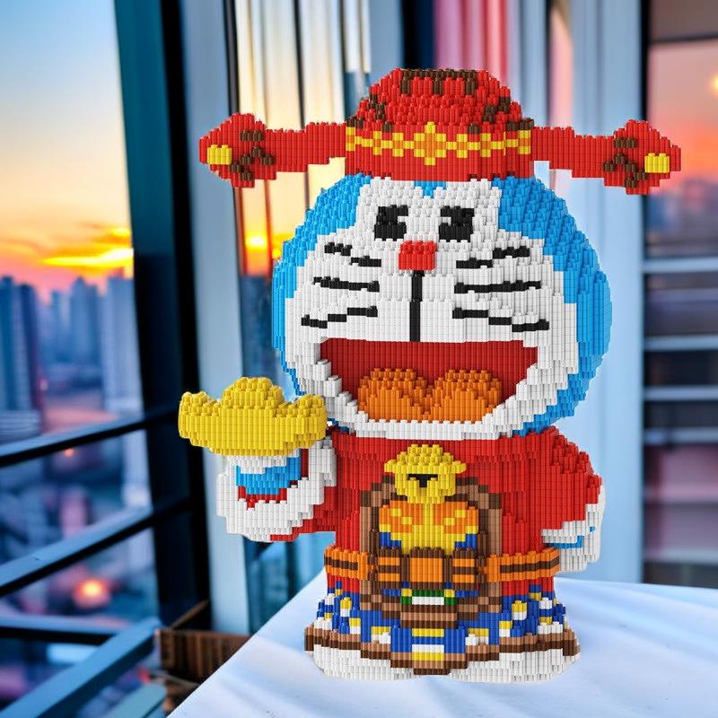 2026 Giant Cartoon Doraemon Blue Building Blocks Trendy Toy Ornaments Birthday Gifts