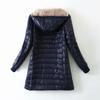 Medium Length Hooded Coat for Women Solid Color Autumn and Winter Jacket Thicken Warm Jackets Casual Fashion Ladies Clothes