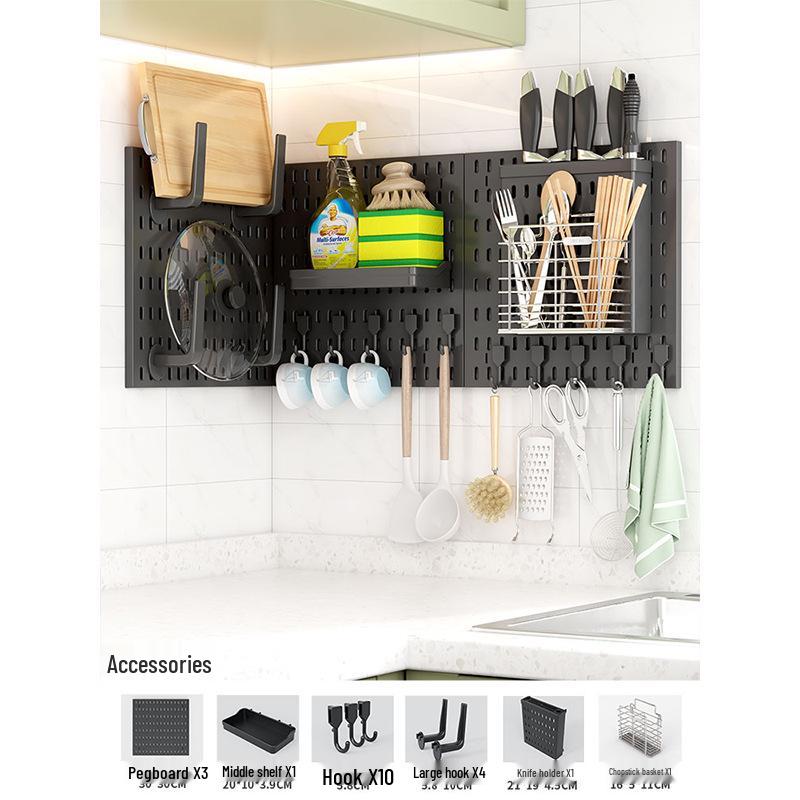 Punch-Free Perforated Board Rack: DIY E-Sports & Study Room Wall Decor for Game Equipment Display