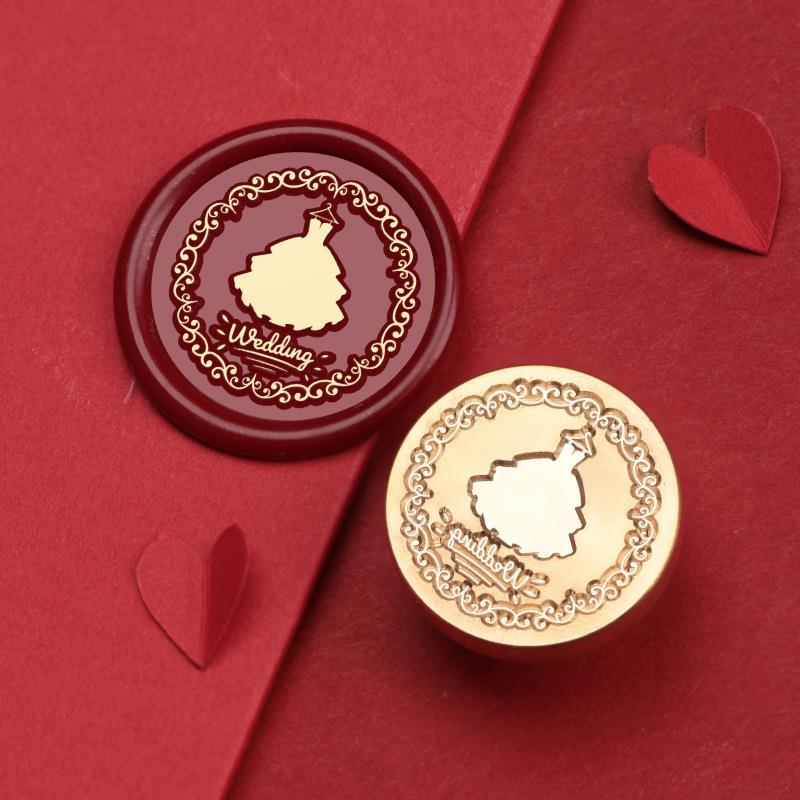 Wedding Celebration Stamps Wax Seal Stamp Vintage Sealing Stamp Head For Cards Envelopes Wedding Invitations Gift Packaging