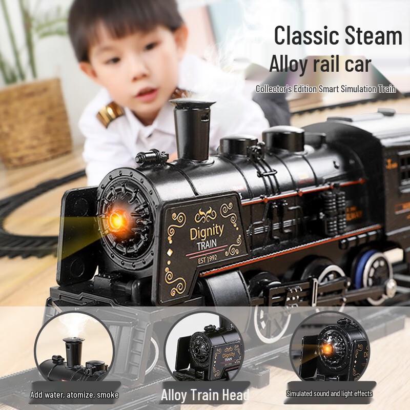 Snaen Retro Steam Train Track Toy Set