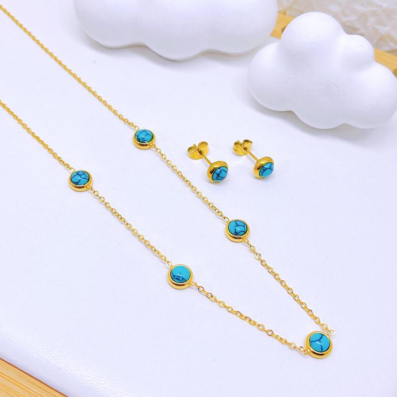 Fashion Women Men Silver Color Gold Stainless Steel Heart Bracelet Necklace Earrings Jewelry Gift