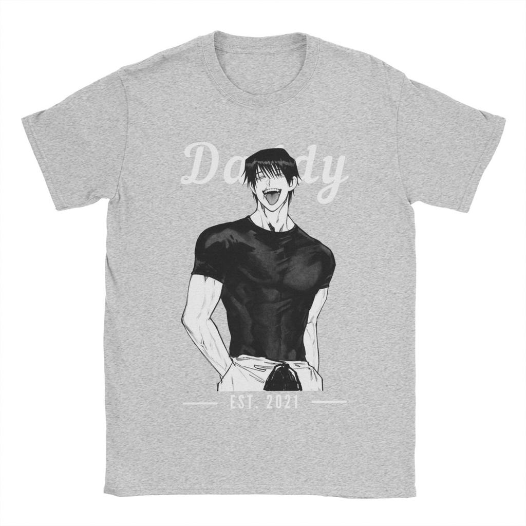 Tatuś Toji Fushiguro Anime T-shirt Męski 100% Bawełna Moda dla Mężczyzn T-shirty z Okrągłym Dekoltem Krótki Rękaw Top Rozmiar Plus