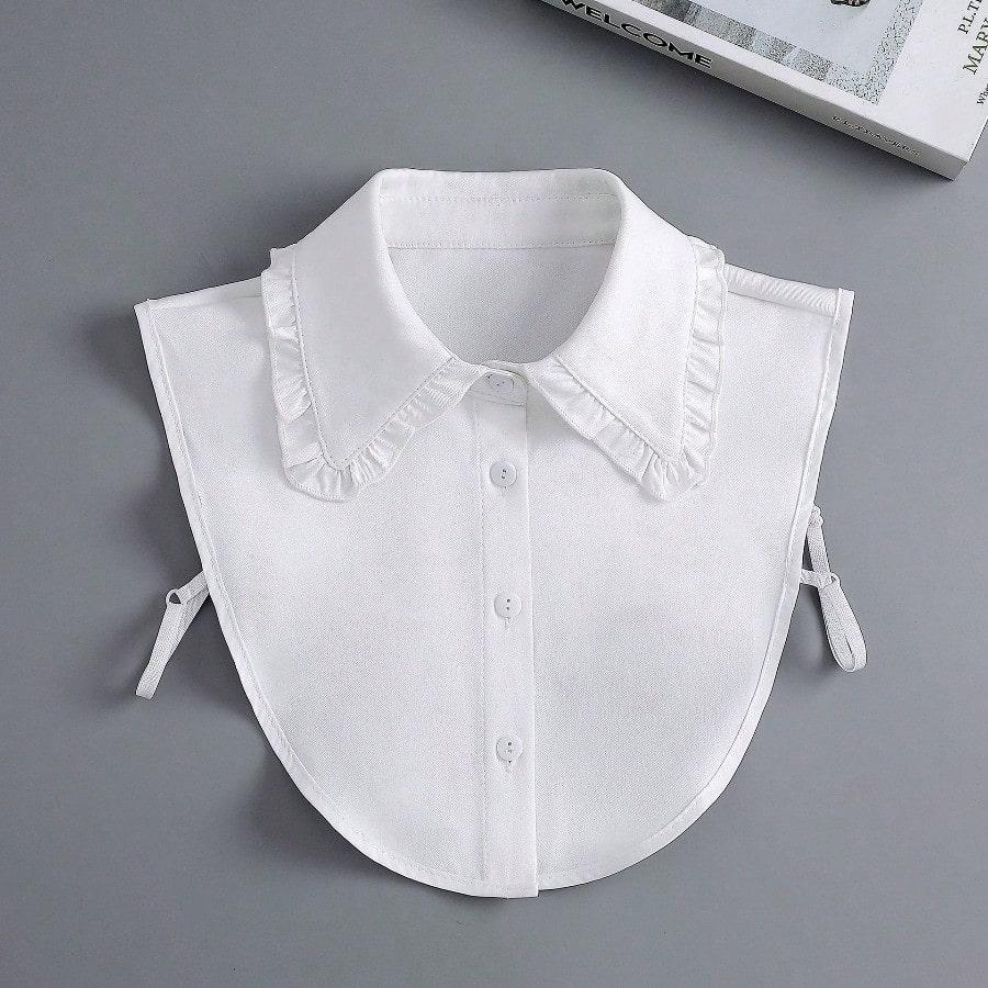 Fake collar Women's versatile fake collar Autumn and winter ruffle edge fake collar Solid color shirt Inner collar