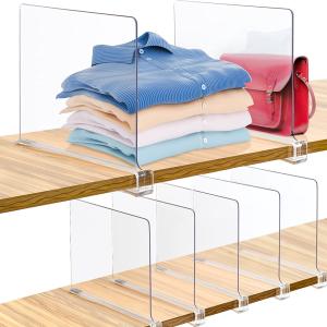 

Transparent Handbag Purse Bag Divider Shelf With 5 Compartments Multipurpose Removable Closet Organizer Transparent5 rows#0