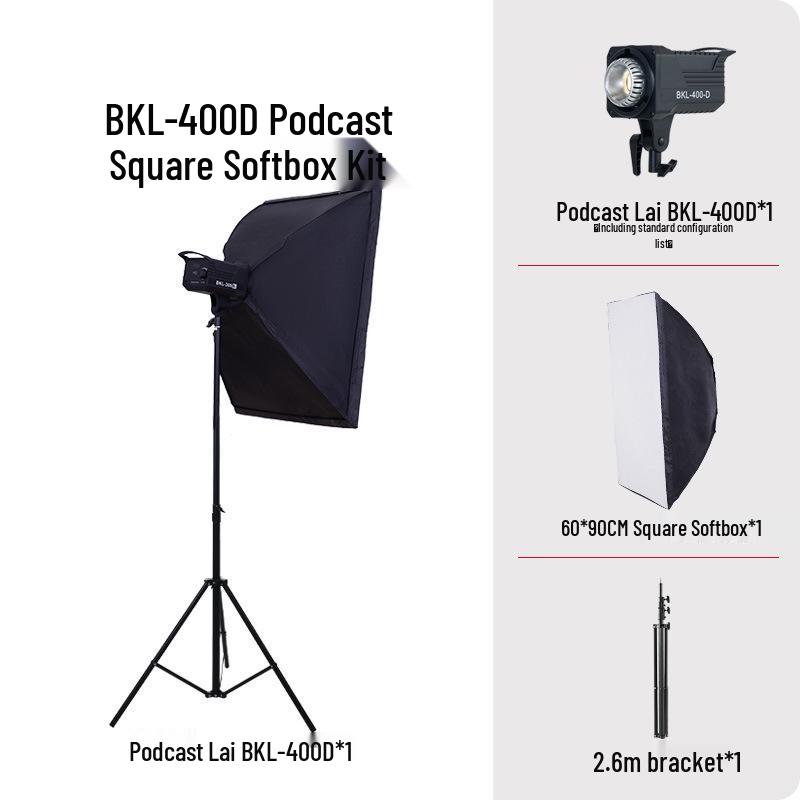 Holofote Yingbang 400W para Transmissão ao Vivo - Luz Suave de Preenchimento para Fotografia e Beleza