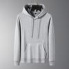 Pure Cotton Hooded Sweatshirt for Men and Women Solid Color Loose Casual Sports Jacket Plus Velvet Thickened Sweatshirt Hooded Pullover Top