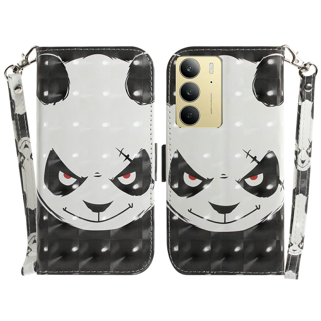 Für Realme C75 4G Hülle Musterdruck Leder Brieftasche Handyhülle mit Handschlaufe