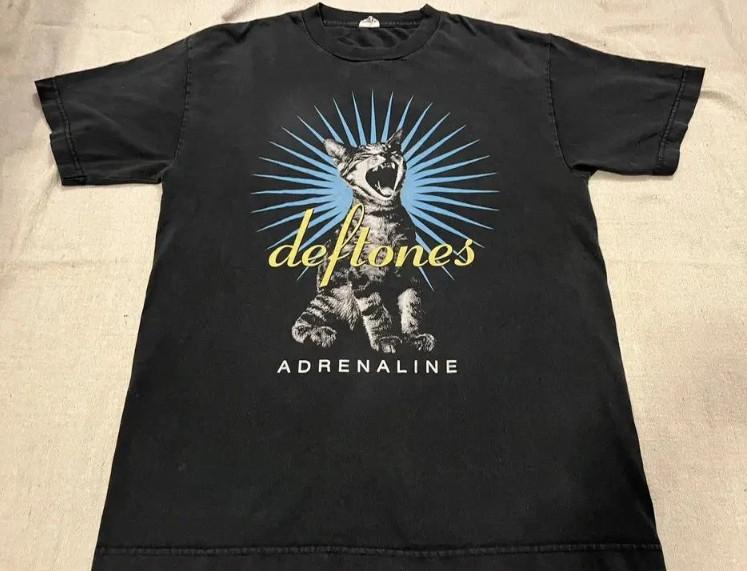 Deftones Adrenaline Cat 1996 Band Black Short Sleeve Unisex Tshirt Unisex T-Shirt XXXXL