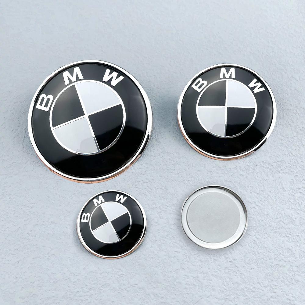 3 Stück ABS 74mm/82mm/45mm 50. Jubiläum Auto Fronthauben-Emblem Kofferraum Heckplakette Lenkradabdeckung für Mini BMW Zubehör