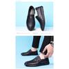 New Men Genuine Leather Sandals, Business Perforated Hollow Dad Leather Shoes, White Soft Sole Hollow-out Casual Footwear