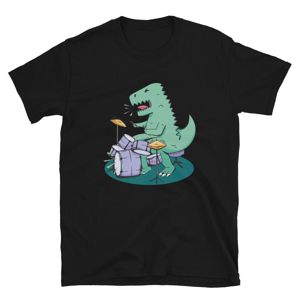 Drumming T-Rex Drummer Drum T-Shirt XXXL