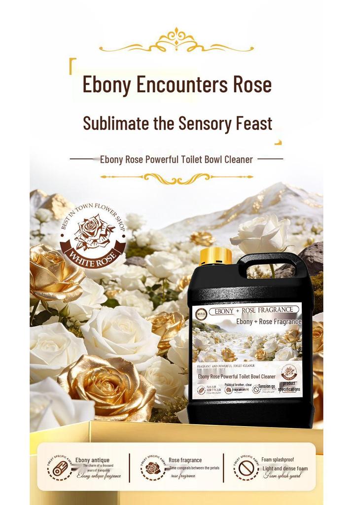 Powerful Toilet Cleaner: Descaling, Deodorizing, Fresh Scent, Stain & Yellowing Removal Liquid