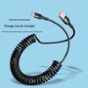 120W Dual Type-C Spring Data Cable for Apple & Huawei: 6A Super Fast Charging