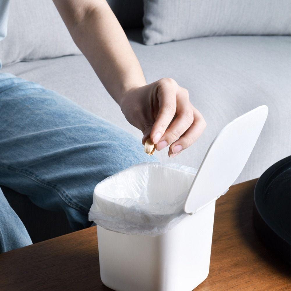 Portable Small Trashcan Large Capacity Bedroom Trash Can Simple Garbage Holder  Dormitory