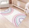 Rainbow Rug for Girls Bedroom Colorful Rug Area Rugs for Nursery Kid Room Non-Slip Soft Polka Dot Carpet Kids Home Rugs