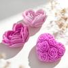 2Pcs Flower Heart Silicone Molds Food Grade Silicone Temperature Resistant for Candle Soap Chocolate Cake Baking Molds