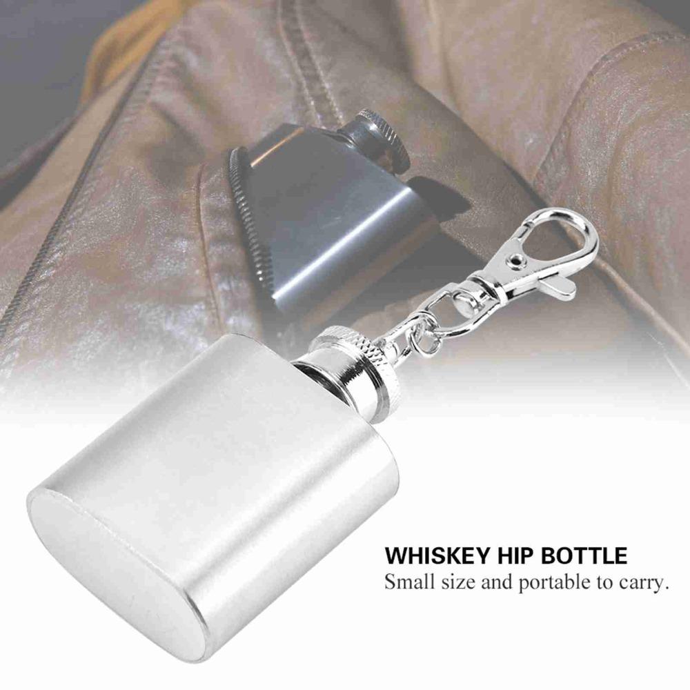2pcs 1 oz Stainless Steel Liquor Bottle Stainless Steel Pocket Wine Bottle Camping