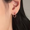 Tirr Lirr Brisa Point Silver Pink Line Earrings TESSVP14937